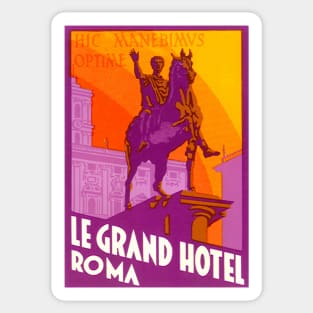 Vintage Travel Poster, Le Grand Hotel Sticker